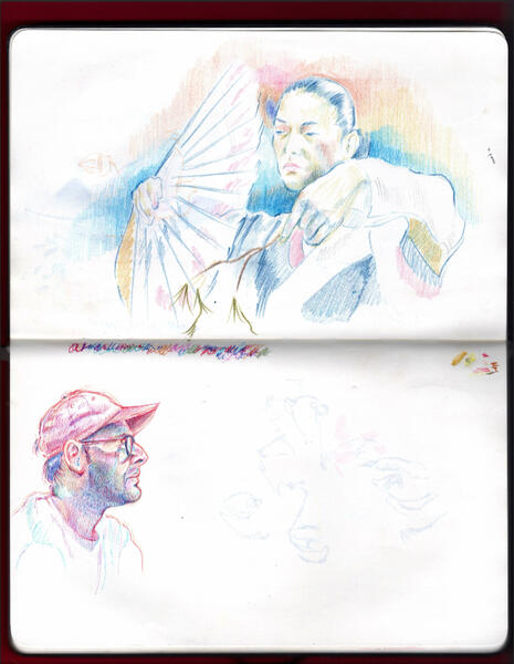 Sketchbook entry I ink + color pencil 2025