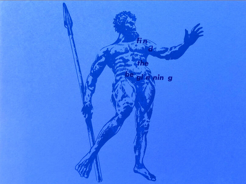 fin: the end based on Holmer's The Odyssey letterpress + sketch to polymer plate 2019