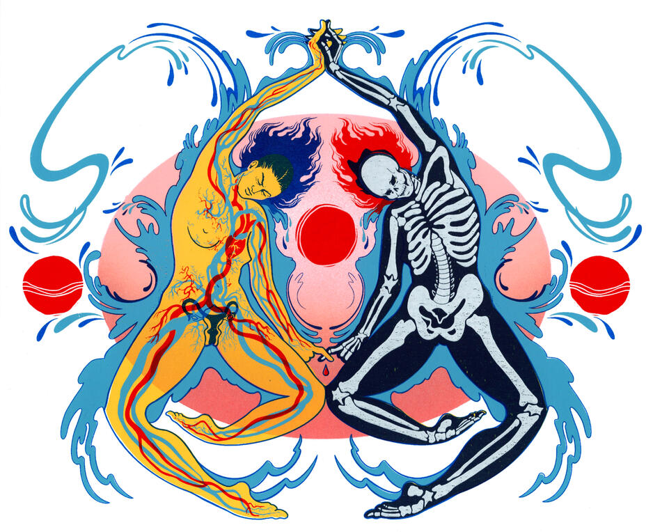 death dance 7 layer silkscreen print 8 x 10 2023