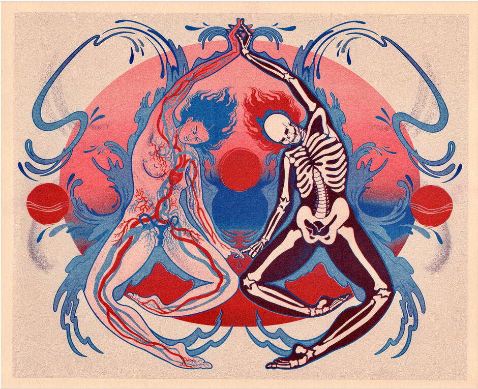death dance risograph print 8 x 10 2023